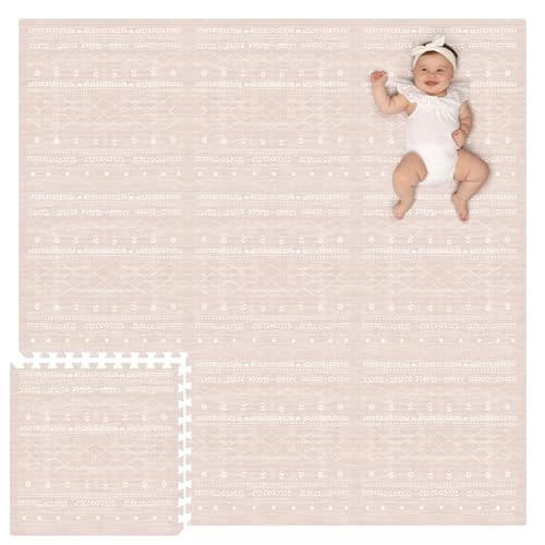 Lillefolk Baby Foam Play Mat - Baby Playmat | Tiles for Kids Interlocking Mat - Foam Baby Mat for Babies & Toddlers - Non Toxic Play Mat for Baby Tummy Time Mat (Large Size 6x6 ft (9 Tiles), Dusk