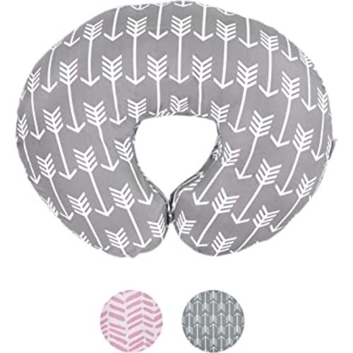Water Resistant Nursing Pillow Cover | Premium Quality Soft Wipeable Fabric | Unisex Arrow Pattern | Minky Slipcover | Great for Breastfeeding Moms