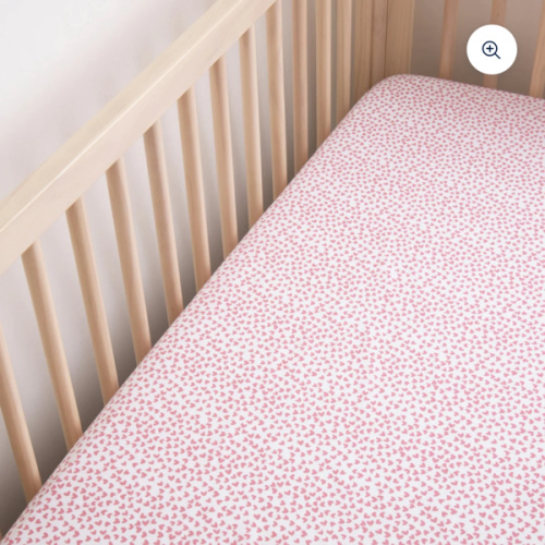 Luxe Premium Cotton Crib Sheet in Sweethearts