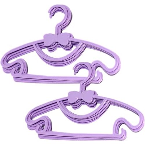 YYaaloa 60pcs Kids Clothes Hangers - Baby & Toddler Plastic Hangers (Purple, Very Durable)