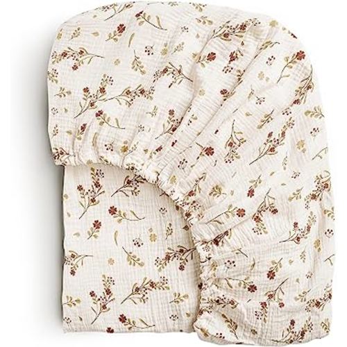 Crib sheet - Konssy Muslin (Floral)
