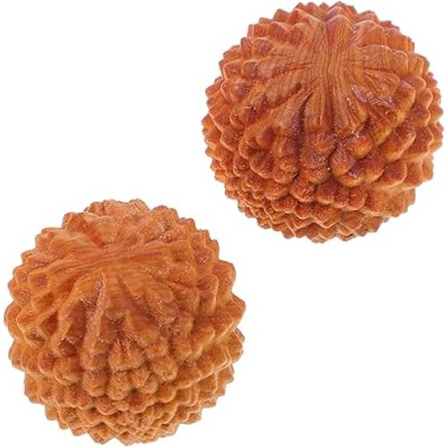 2pcs Massage Ball Durian-Shaped Handballs Durian-Shaped Sphere Exercising Handballs Round Fitness Balls Muscle Stretch Balls Wooden Handballs Hand Massage Supplies Mini Hand Balls