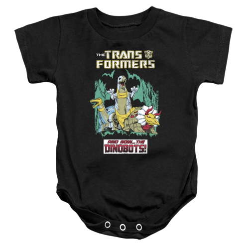Transformers 40th Anniversary Grimlock and Dinobots Unisex Infant Snap Suit for Baby, Black, Medium