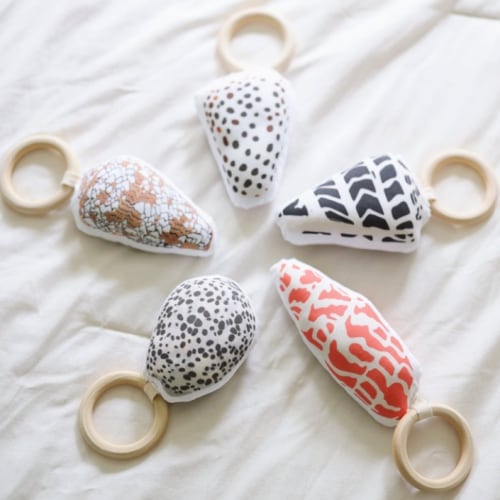 Shell Rattle/Teether by Kahua ʻĀina (assorted) | cribhawaii.com