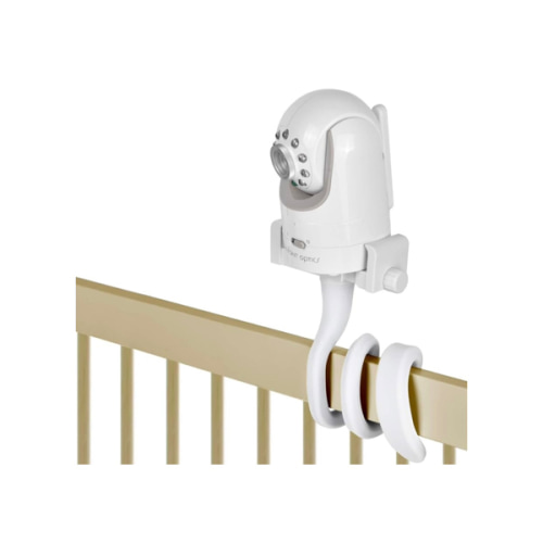 Baby Monitor Mount Camera Shelf Compatible with Infant Optics DXR 8 & DXR-8 Pro and Most Other Baby Monitors,Universal Baby Camera Holder,Attaches to Crib Cot Shelves or Furniture (White)