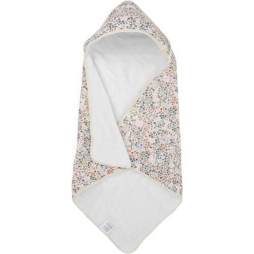 Little Unicorn Premium Muslin & Terry Hooded Towel, 30x30 (Pressed Petals)