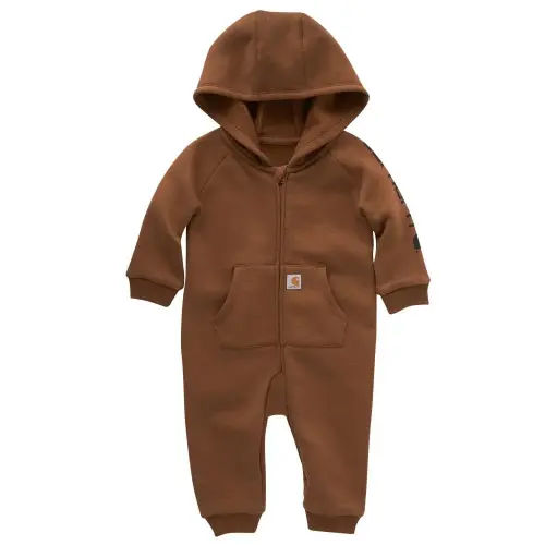 Carhartt baby-boys Long-sleeve Hooded Zip-up Footless Jumpsuit One-piece Hoodie
