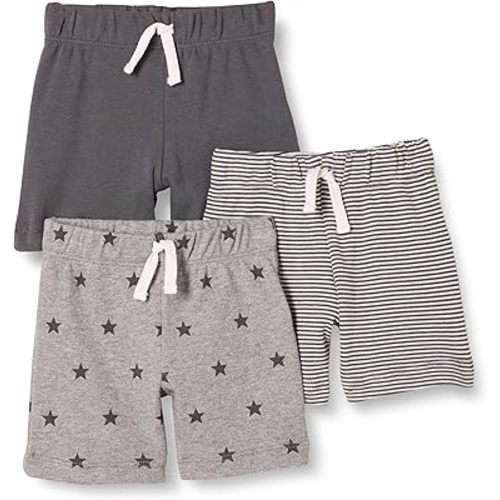 Amazon Essentials Unisex Babies' Cotton Pull-On Shorts, Multipacks