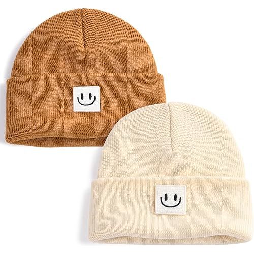FURTALK Baby Beanie 2 Pack Winter Warm Knit Hats Cute Toddler Kids Winter Hat