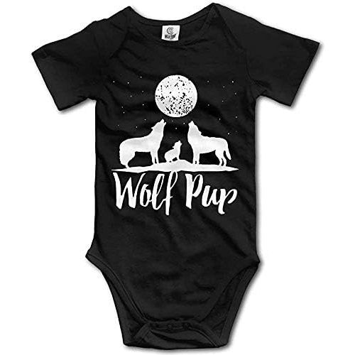 Wolf Pup Family Unisex Newborn Bodysuit Infant Baby Short Sleeve cloths