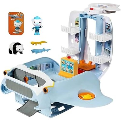 Octonauts Above & Beyond | Octoray Transforming Playset | 7 Pieces | 25+ Lights and Sounds, Multicolor, includes Figure, Playset, 3 Accessories, 3 AAA Batteries