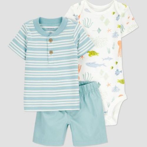 Carter's Just One You®️ Baby Boys' Sea Creatures Top & Bottom Set - Newborn