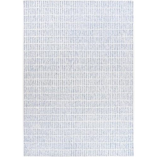 Handmade Capitola Space Dyeing Imported Premium Wool Area Rug - Unique Modern Design Carpet for Living Room, Bedroom, and Dining Room (Blue, 8' x 10')