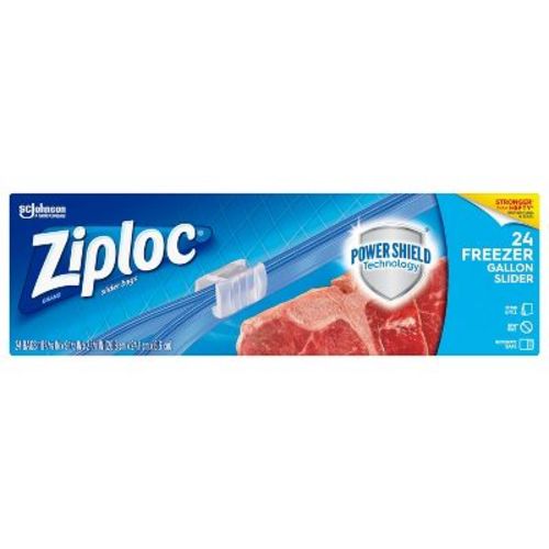 Ziploc Slider Freezer Gallon Bags With Power Shield Technology - 24ct