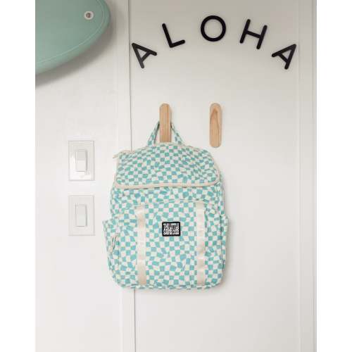 Blue Checkered Backpack