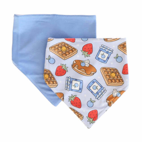 Sweet Stacks 2pc Bandana Bibs | Blue