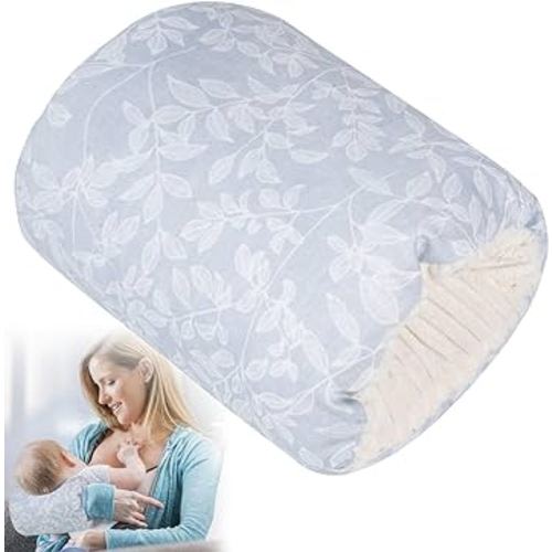 1Pc Baby Nursing Arm Breastfeeding Pillow Soft Cotton Bottle Feeding Pillows for Newborn(Grey Leaflet)