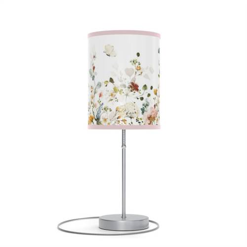 Wildflower Lamp, Wild flowers Nursery decor, Floral Table Lamp, Boho Floral Baby Room Decor, Girls room Lamps, Bedside lamp - ViG