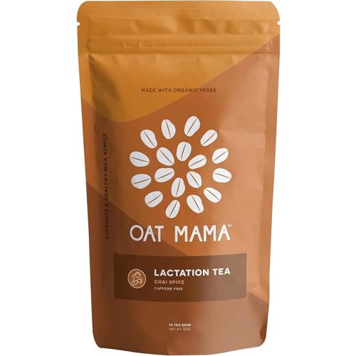 Oat Mama Lactation Tea for Breastfeeding Moms - Chai Spice | Breastfeeding Essentials for Milk Supply Increase | Organic Lactation Support & Postpartum Recovery