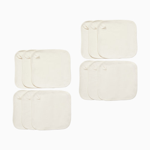 Small Story Organic Washcloth (6 Pack) - White, 12