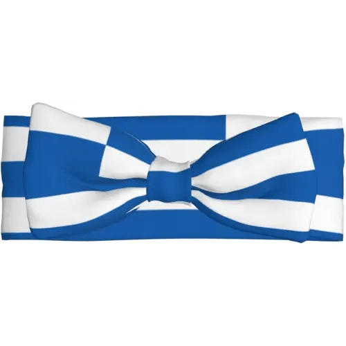 Greek flag Baby Bow Headband, 2.4 * 6.7 Inch Baby Headband, Suitable for Babies 0-6 Months Old, Very Meaningful Gift