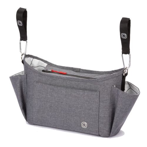Diono Buggy Buddy Xl Universal Stroller Organizer, Cup Holders, Secure Attachment, Zip Pockets, Gray