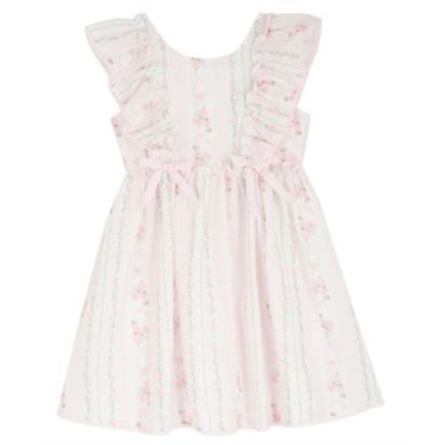 Girls' 2T-6X Bunny Print Round Neck Flared Dress