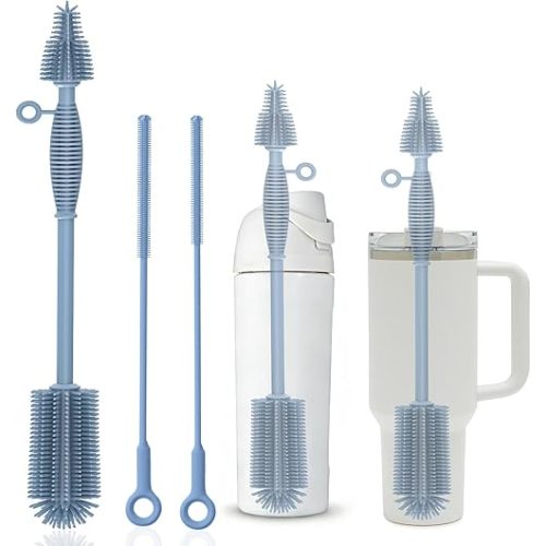 Bottle Brush & Straw Cleaner Brush Set, Blue