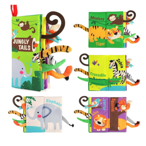 beiens Baby Books Toys, Touch and Feel Crinkle Cloth Book for Infant Baby 0-3-6-12-18 Months, Early Development Interactive Stroller Soft Toys, Easter Basket Essentials Shower Gifts for Boys Girls