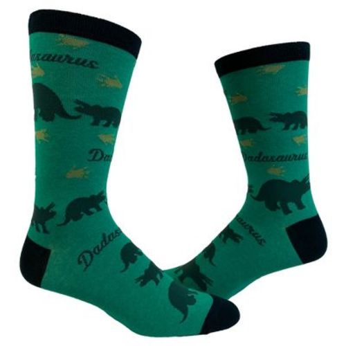 Crazy Dog T-Shirts Men's Dadasaurus Socks Funny Fathers Day Dad Dinosaur T-Rex Graphic Novelty Footwear