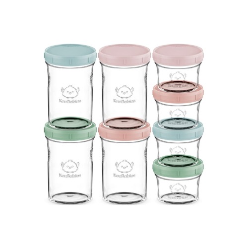 8-Pack Prep Jars Food Glass Containers