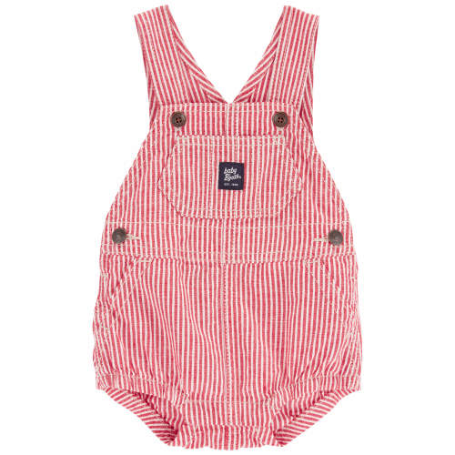 Baby Hickory Striped Bubble  - 12M - Style,Red