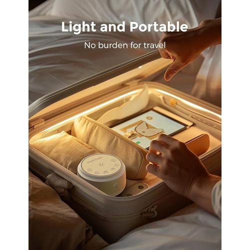 Momcozy Sound Machine for Baby-20 Soothing Sounds & Touch Warm Light Portable White Noise for Kids & Adults for Sleeping Timer and Memory | Ideal Travel Companion & Nursery Must-Have
