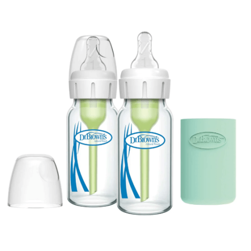 Dr. Brown's Natural Glass Baby Bottle, 2-Pack -4oz