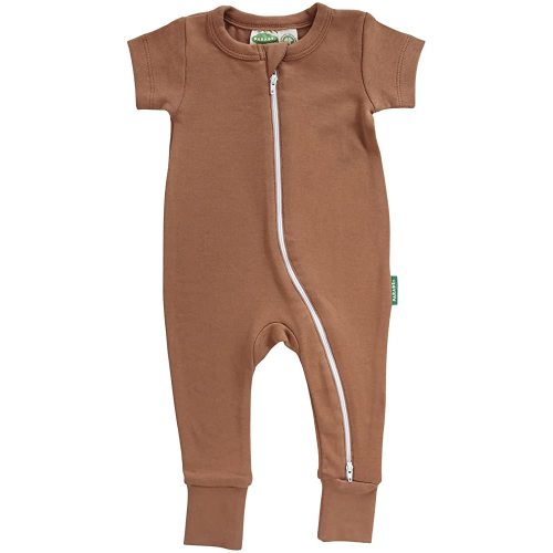 PARADE Organic Essential Basics '2-Way' Zip Romper - Short Sleeve
