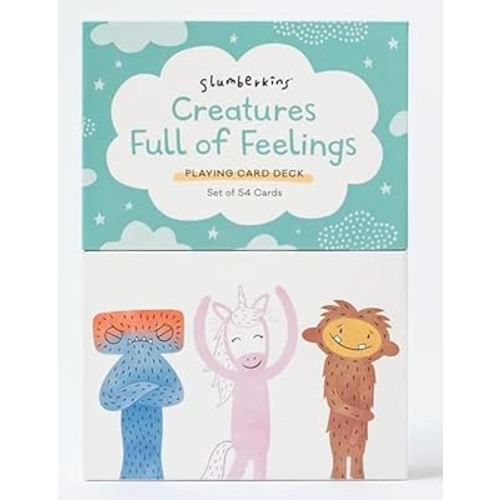 Slumberkins Creatures Full of Feelings Therapy Game for Kids | Teach Emotions & Empathy | Social Emotional Development | 54 Feelings Flash Cards for Home Or Class