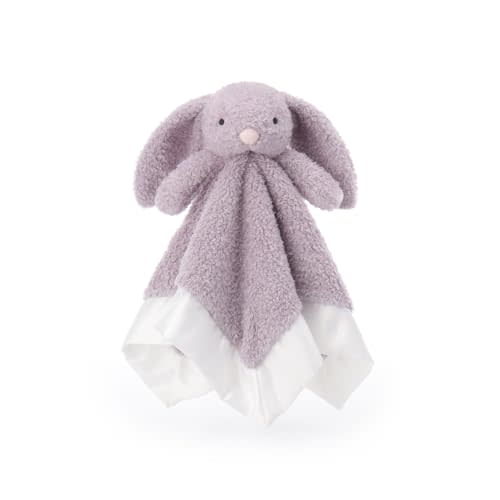 Apricot Lamb Purple Bunny Soft Loveys for Babies, Security Blanket for Baby Boy and Girl, 14x14 Inches for Infant and Toddlers