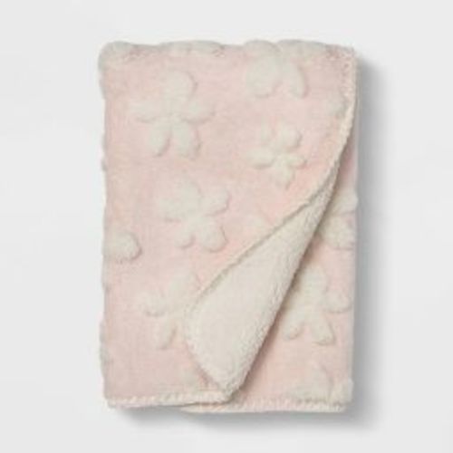 Plush Stroller Blanket Daisy - Cloud Island™ Pink