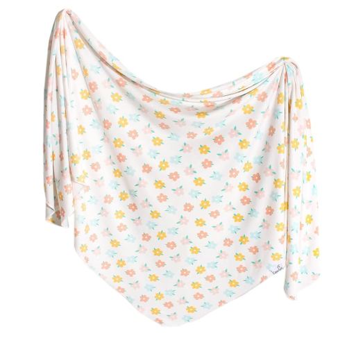 Copper Pearl Baby Swaddle Blanket - Premium Knit Baby Blanket, Large Soft Stretchy Receiving Blankets for Baby Boy and Girl, Swaddles for Newborn, Infant, and Toddler (Daisy)
