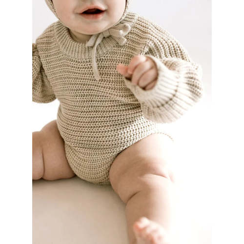 OAT CO ‘Biscotti' Chunky Knit Onesie