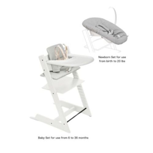 Tripp Trapp® High Chair², Cushion, Tray & Newborn Bundle