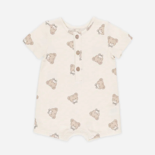 Short Sleeve Woven Romper || Teddy – Quincy Mae