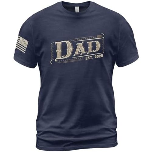 Dad Est 2025 Shirt, Vintage Dad Shirts for Men, Funny Shirts, Father's Day T-Shirt 1
