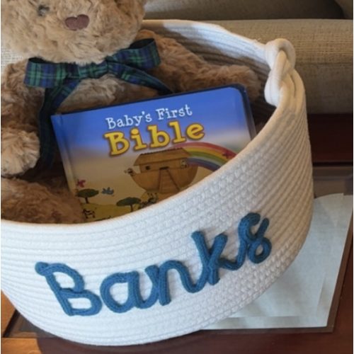 Baby Knits™ Personalized Knitted Basket