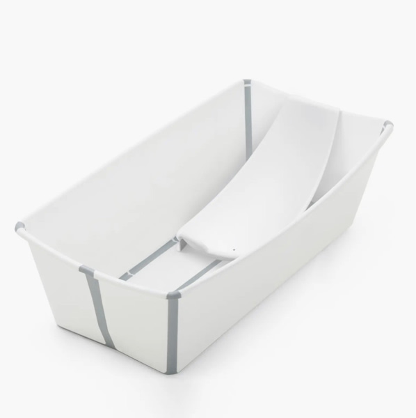 Flexi Bath® Extra Large Foldable Baby Bath Tub with Temperature Plug & Infant Insert