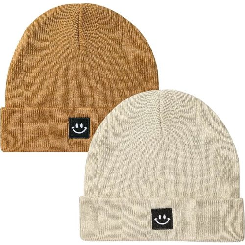 2Pack Baby Beanie Knit Toddler Hat for Girls Boys 0-8 Years