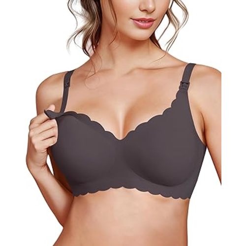 Maternity Bras for Pregnancy, Nursing Bras for Breastfeeding, Lace Nursing Bralette Full Coverage