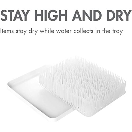Boon Lawn Countertop Drying Rack ,White , 13.5x11x2.5 Inch (Pack of 1)