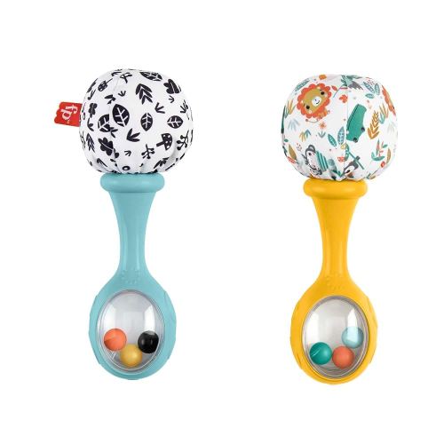 Fisher-Price Rattle ‘n Rock Maracas baby rattle sensory toys for newborn babies ages 3 months and older