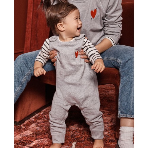 Baby Valentine's French Terry Overalls & Long Sleeve T-Shirt Set | Hanna Andersson